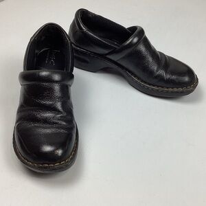 b.o.c. Clogs Black Leather 10M